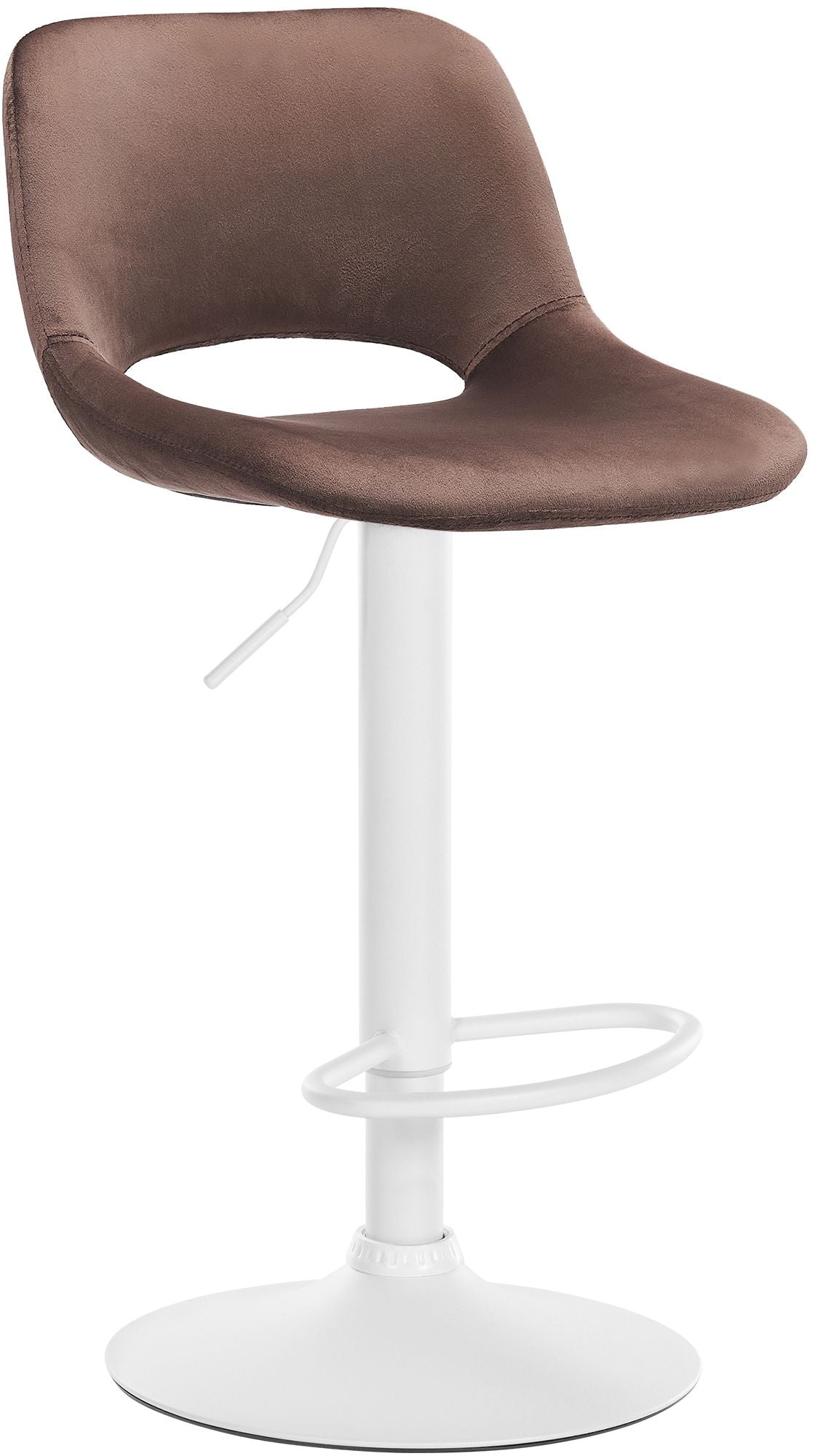 Barhocker Camden Samt wei� - braun