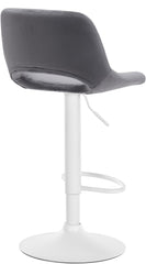 Barhocker Camden Samt wei� - dunkelgrau