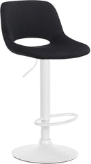 Barhocker Camden Samt wei� - schwarz