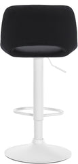 Barhocker Camden Samt wei� - schwarz