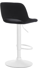 Barhocker Camden Samt wei� - schwarz