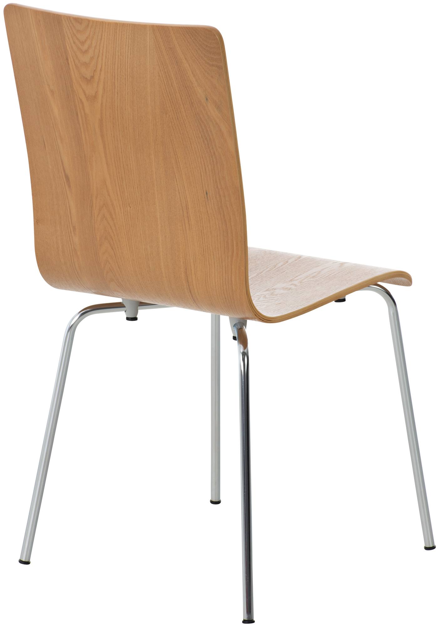 Set di 2 sedie visitatore Pepe in legno di quercia, perfette per sale d'attesa e eventi professionali.