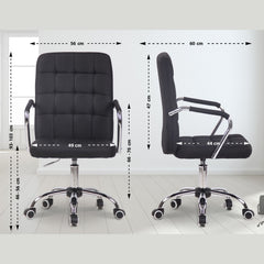 Bürostuhl Terni Stoff - schwarz