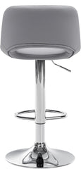 2er Set Barhocker Camden Kunstleder chrom - grau