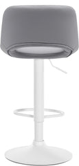 2er Set Barhocker Camden Kunstleder wei� - grau