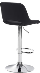 2er Set Barhocker Camden Stoff chrom - schwarz