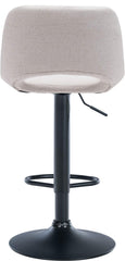 2er Set Barhocker Camden Stoff schwarz - creme