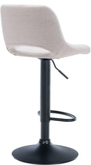 2er Set Barhocker Camden Stoff schwarz - creme