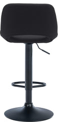 2er Set Barhocker Camden Stoff schwarz - schwarz