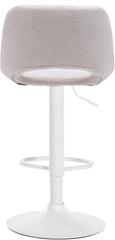 2er Set Barhocker Camden Stoff weiß - creme