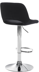 2er Set Barhocker Camden Samt chrom - schwarz