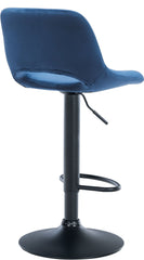 2er Set Barhocker Camden Samt schwarz - blau