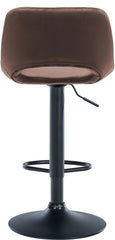 2er Set Barhocker Camden Samt schwarz - braun