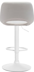 2er Set Barhocker Camden Samt wei� - creme