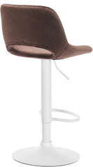 2er Set Barhocker Camden Samt wei� - braun