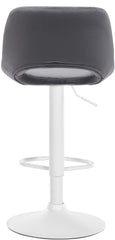 2er Set Barhocker Camden Samt wei� - dunkelgrau