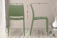 2er Set Stühle Maya - oliv