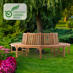 Baumbank Novum rund 250 cm - teak