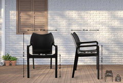 4er Set Stuhl Diva - schwarz