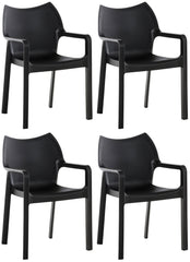 4er Set Stuhl Diva - schwarz