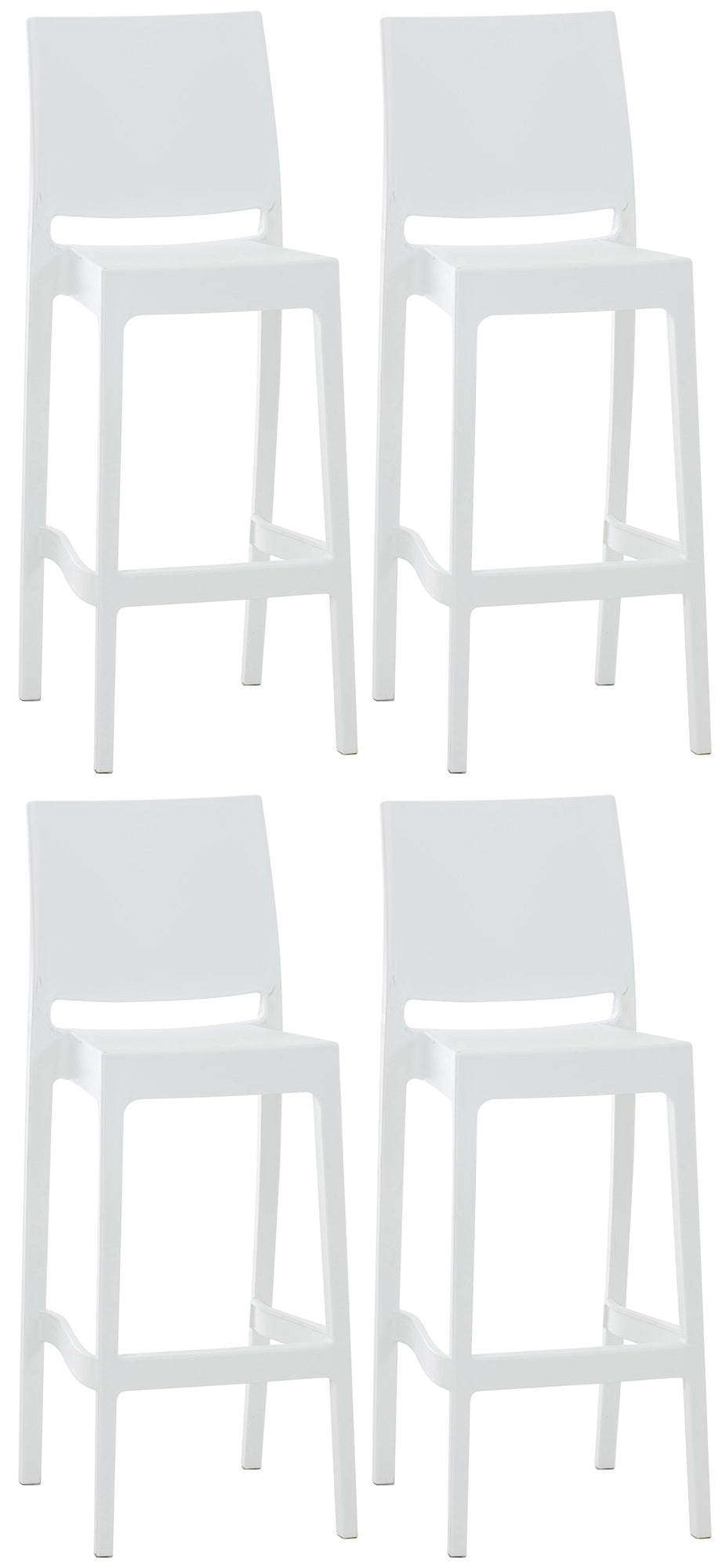 4er Set Barhocker Maya - wei�