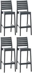 4er Set Barhocker Ares - dunkelgrau