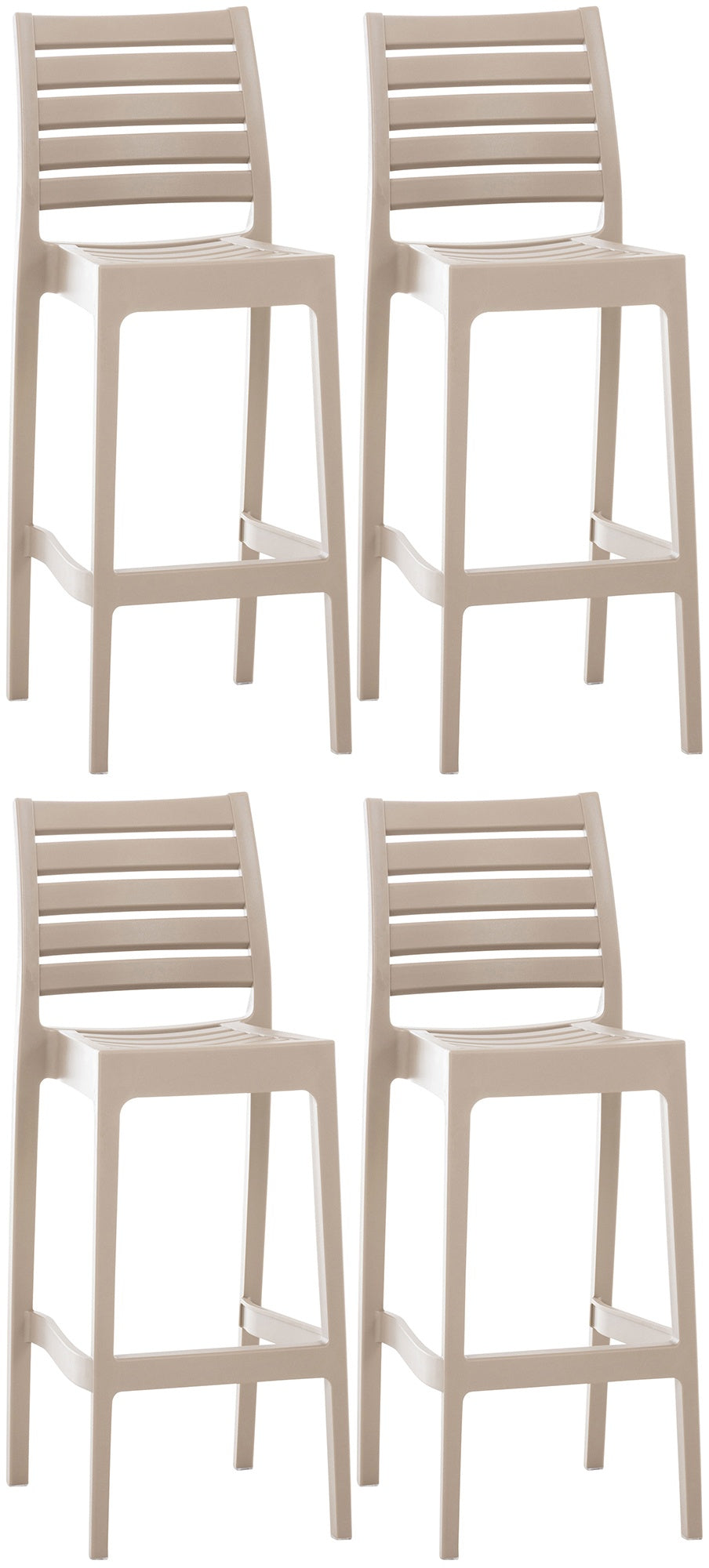 4er Set Barhocker Ares - schlamm