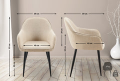 Esszimmerstuhl Boise Stoff - taupe