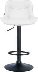 Set di 2 sgabelli da bar Vonore in similpelle nera e bianca, design moderno e regolabile in altezza.