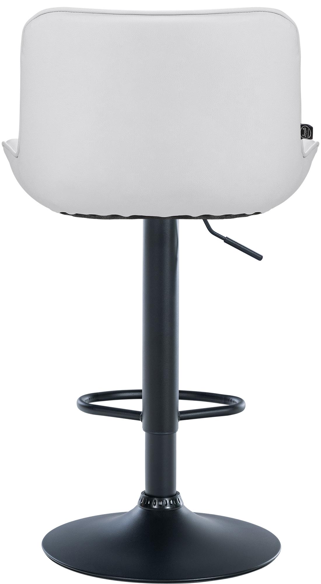 Set di 2 sgabelli da bar Vonore in similpelle nera e bianca, design moderno e regolabile in altezza.