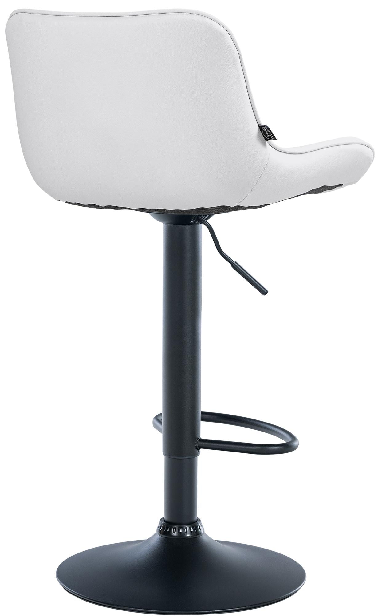 Set di 2 sgabelli da bar Vonore in similpelle nera e bianca, design moderno e regolabile in altezza.