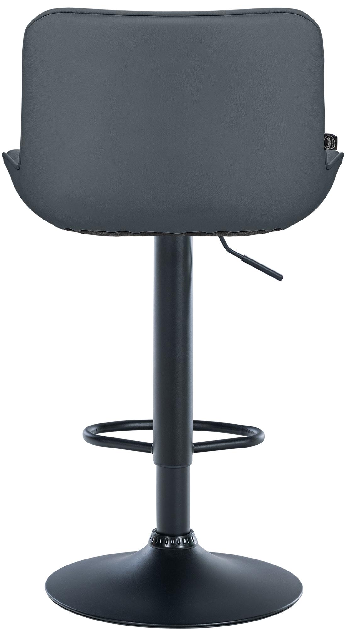 Set di 2 sgabelli da bar Vonore in similpelle nera e grigia, regolabili in altezza, design moderno e funzionale.