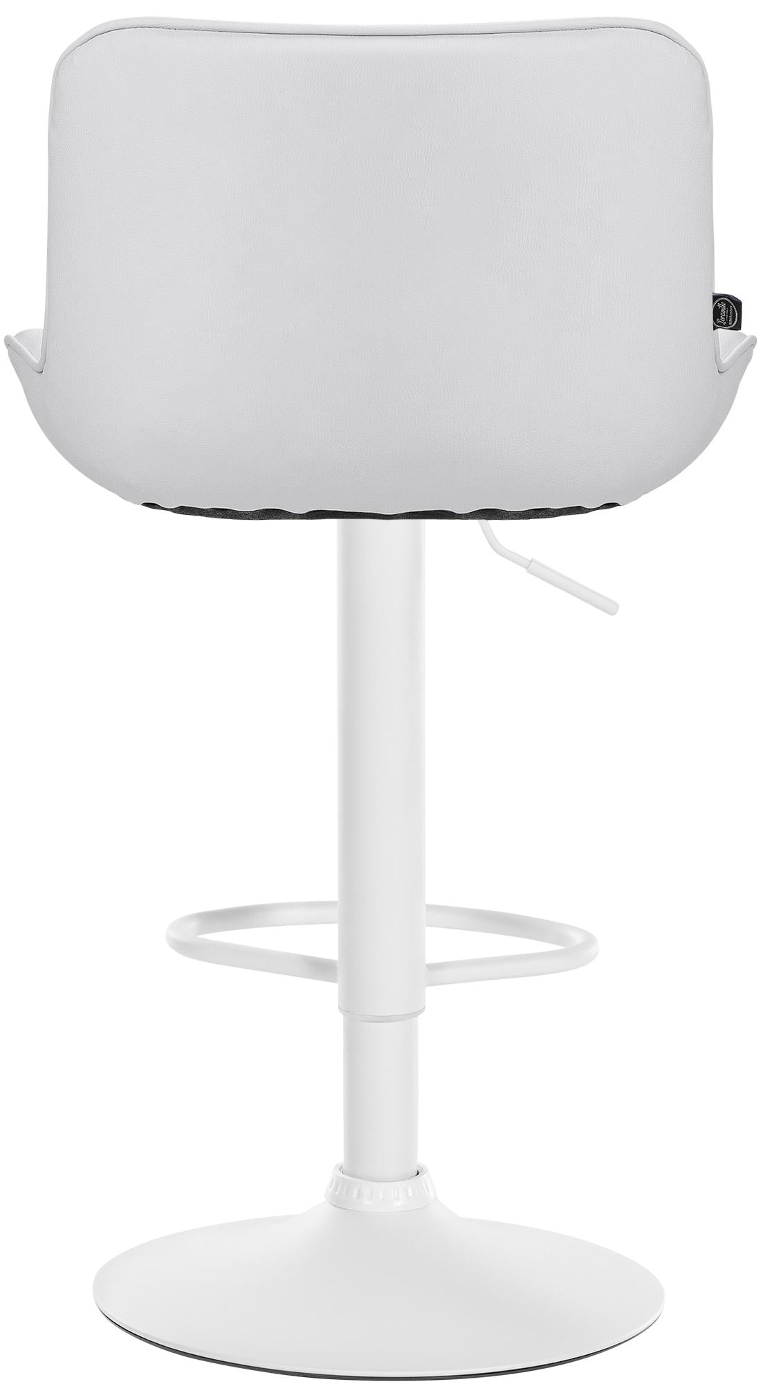 Set di 2 sgabelli da bar Vonore in similpelle bianca, regolabili, design moderno e funzionale per interni eleganti.