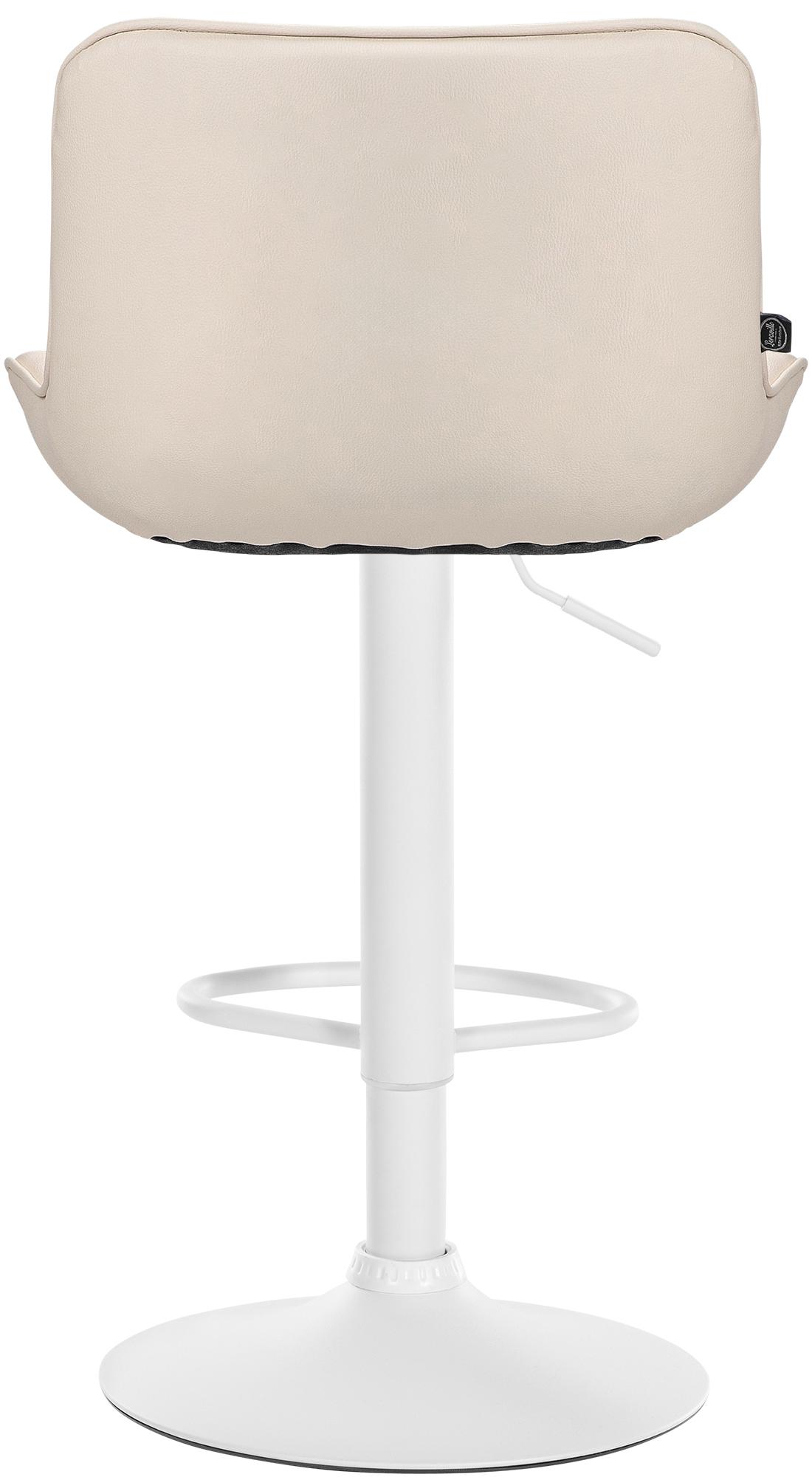 Set di 2 sgabelli da bar Vonore in similpelle bianca e crema, regolabili in altezza, design moderno e funzionale.