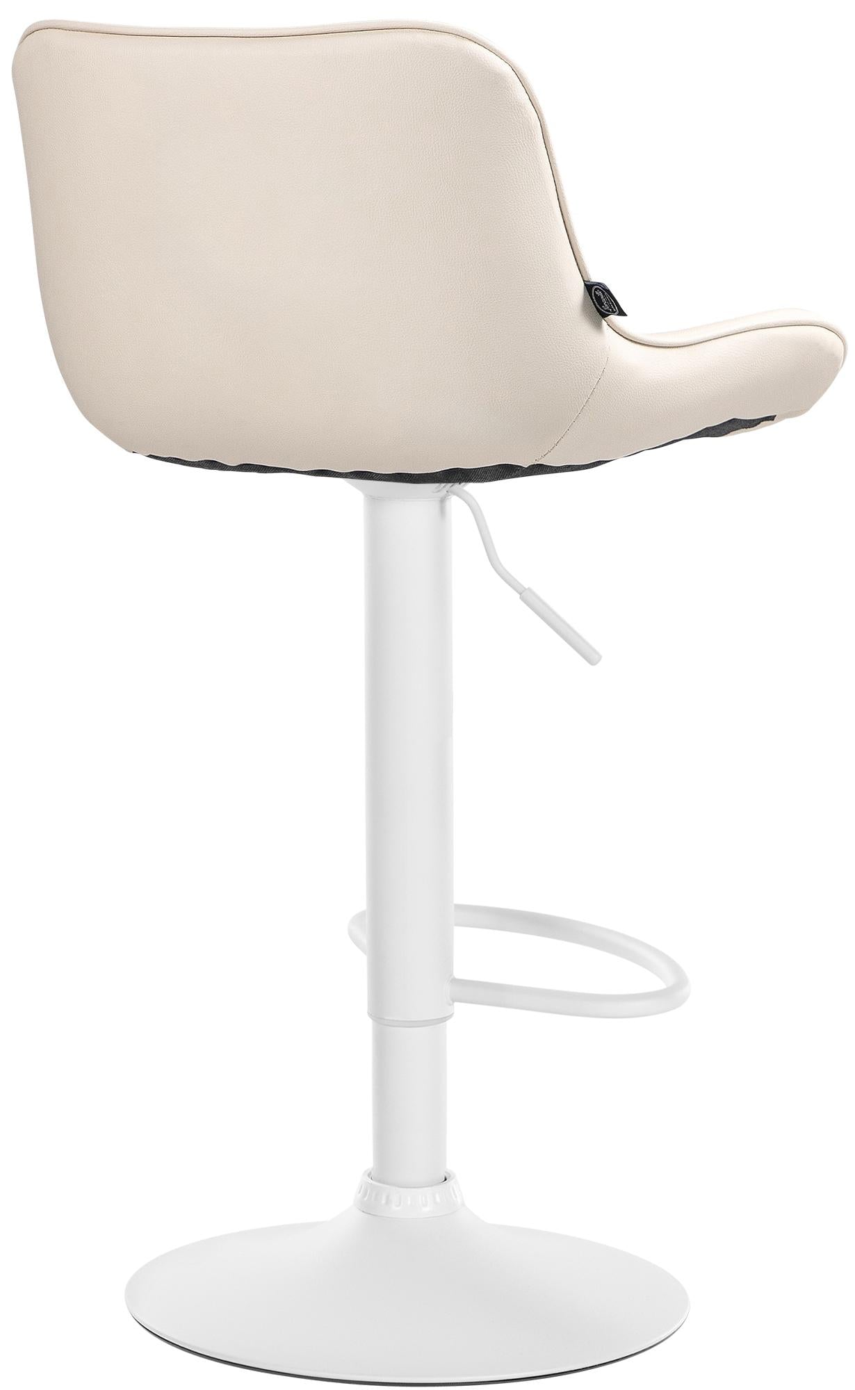 Set di 2 sgabelli da bar Vonore in similpelle bianca e crema, regolabili in altezza, design moderno e funzionale.