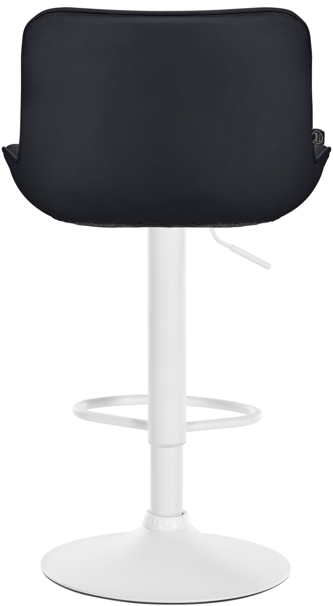 Set di 2 sgabelli da bar Vonore in similpelle bianca e nera, regolabili in altezza, design moderno e funzionale.