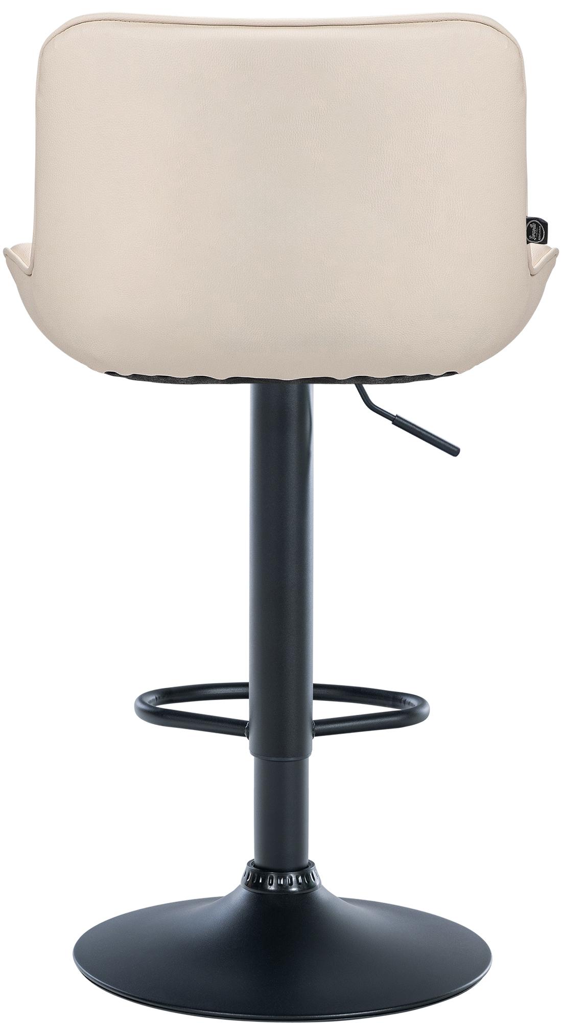 Set di 2 sgabelli da bar Vonore in similpelle nera e crema, regolabili in altezza, design moderno e funzionale.