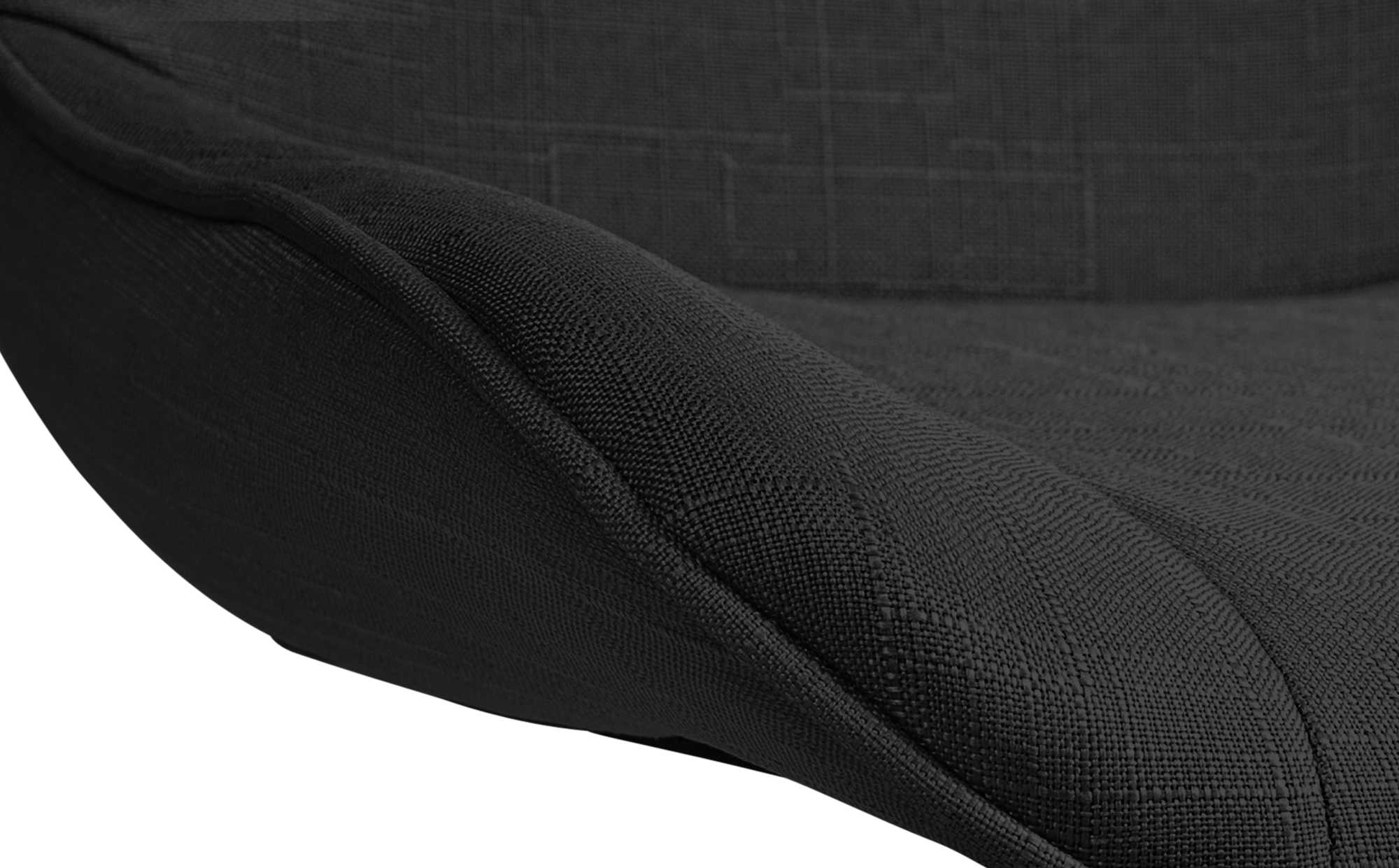 Set di 2 sgabelli da bar regolabili in altezza, in tessuto nero con base cromata, design moderno e funzionale.