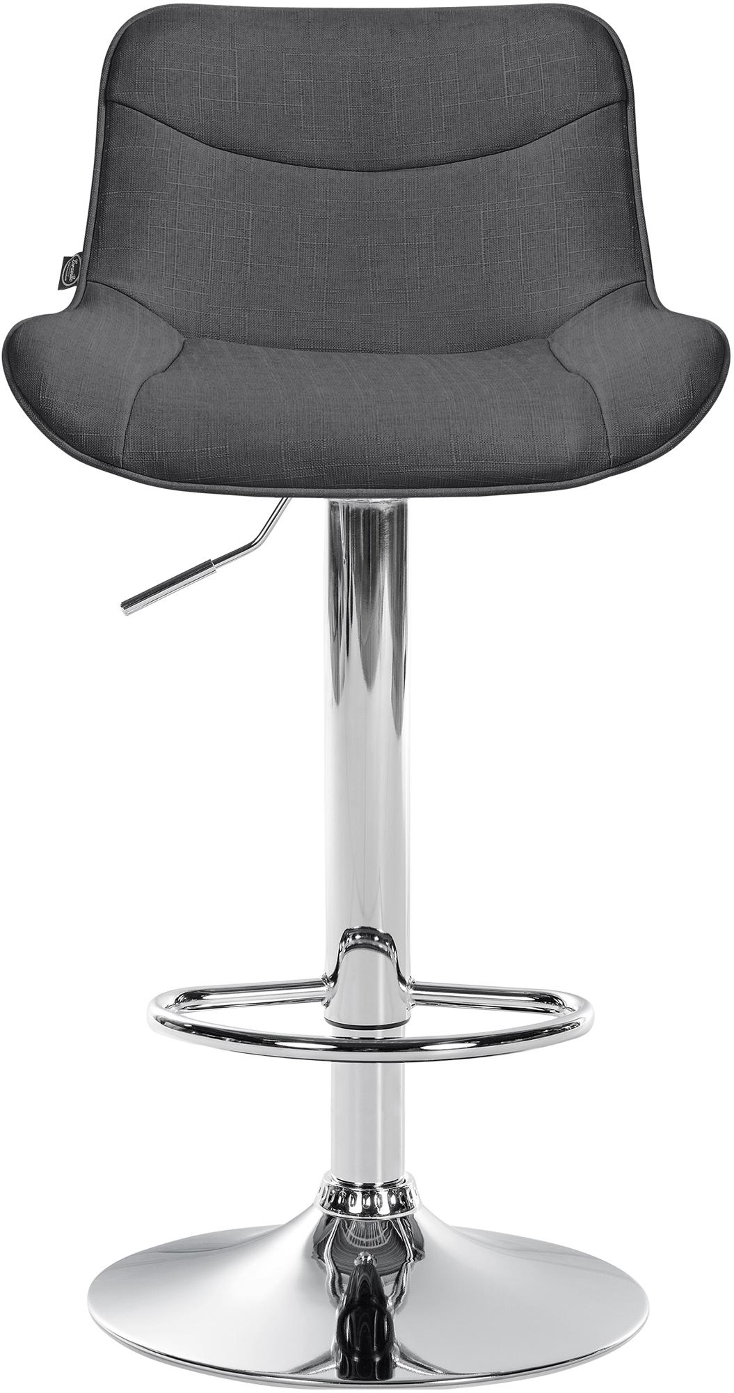 Set di 2 sgabelli da bar regolabili in tessuto grigio scuro, design moderno e funzionale per interni eleganti.