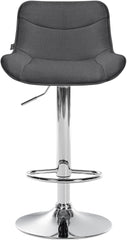 Set di 2 sgabelli da bar regolabili in tessuto grigio scuro, design moderno e funzionale per interni eleganti.