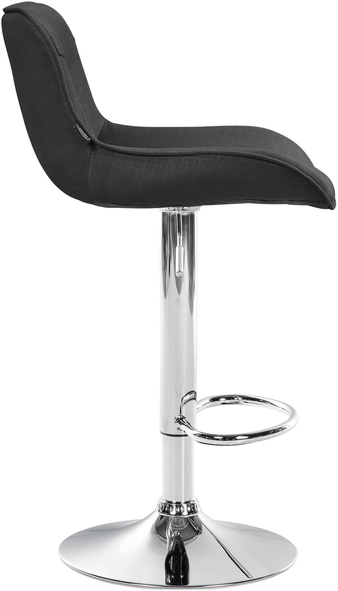 Set di 2 sgabelli da bar regolabili in tessuto grigio scuro, design moderno e funzionale per interni eleganti.