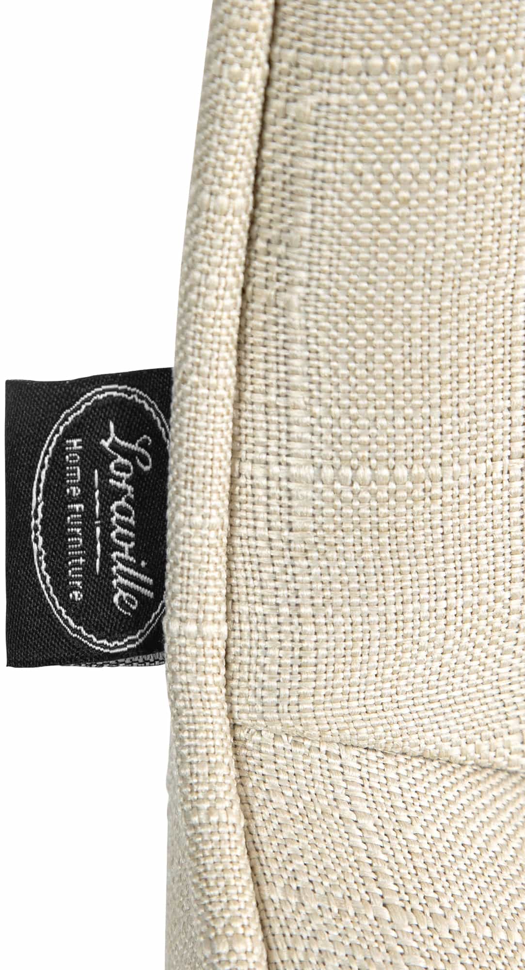 Set di 2 sgabelli da bar Vonore in tessuto crema, regolabili in altezza, perfetti per arredare con stile.