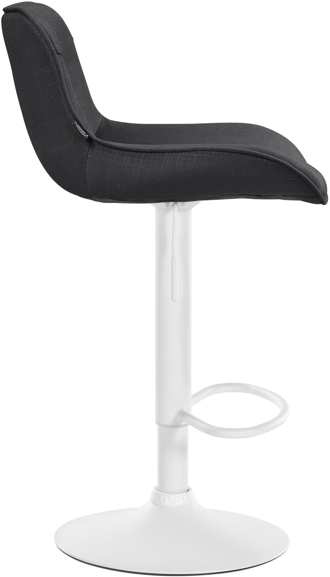 Set di 2 sgabelli da bar regolabili in altezza, tessuto grigio scuro, design moderno e funzionale per ogni ambiente.