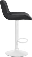 Set di 2 sgabelli da bar regolabili in altezza, tessuto grigio scuro, design moderno e funzionale per ogni ambiente.
