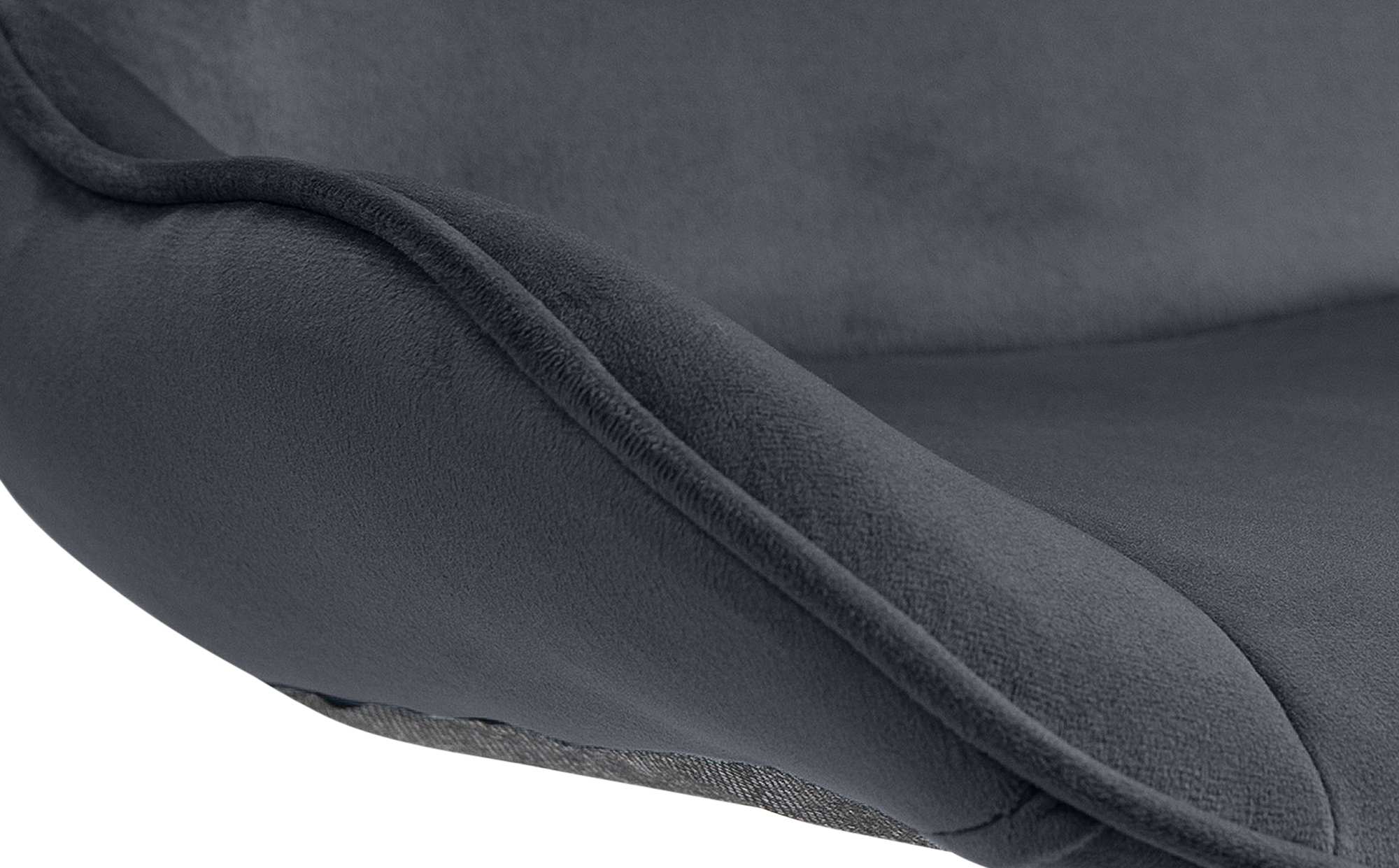 Set di 2 sgabelli da bar Vonore in velluto nero con base cromata, design elegante e regolabile in altezza.