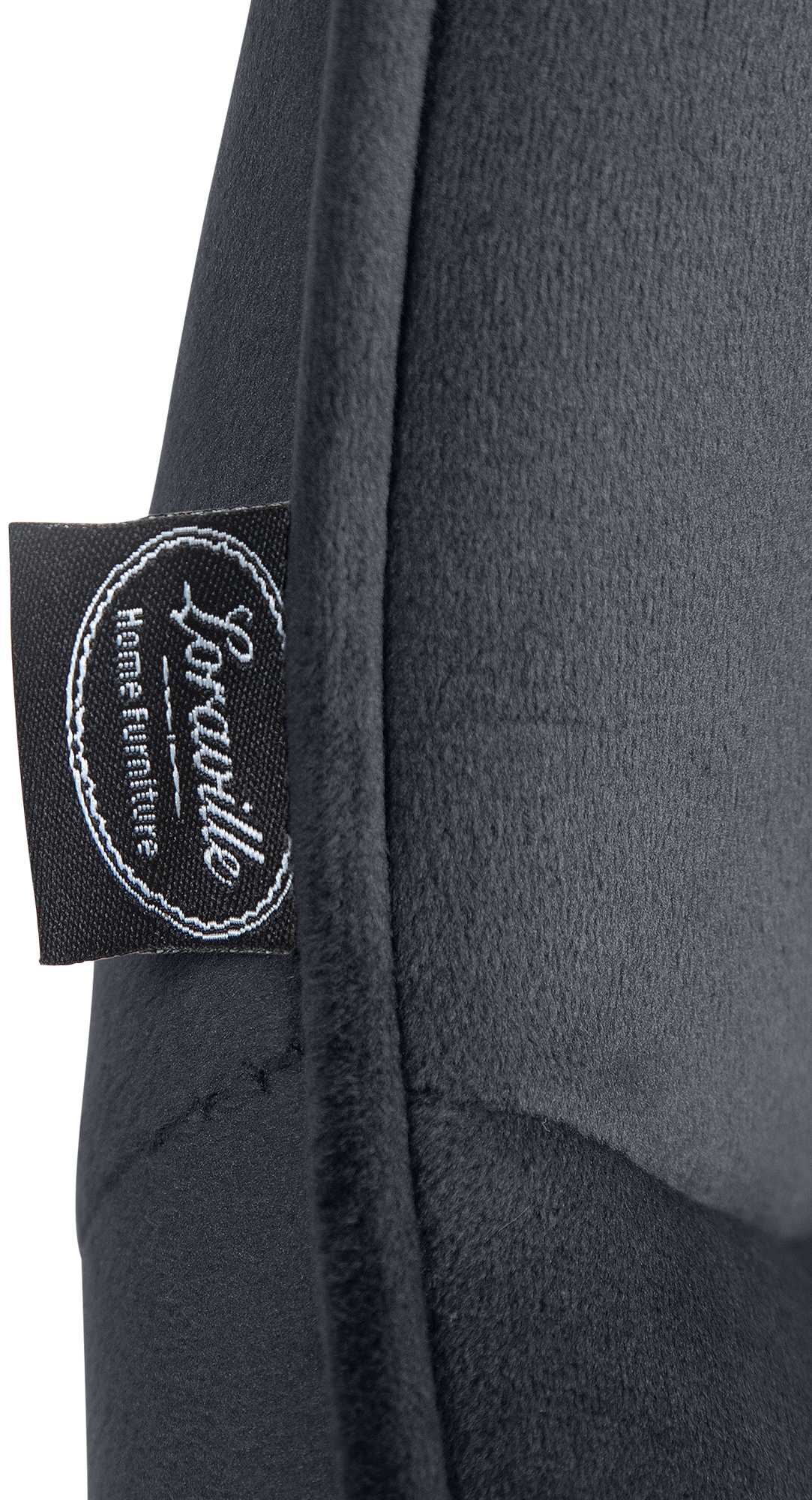 Set di 2 sgabelli da bar Vonore in velluto nero con base cromata, design elegante e regolabile in altezza.