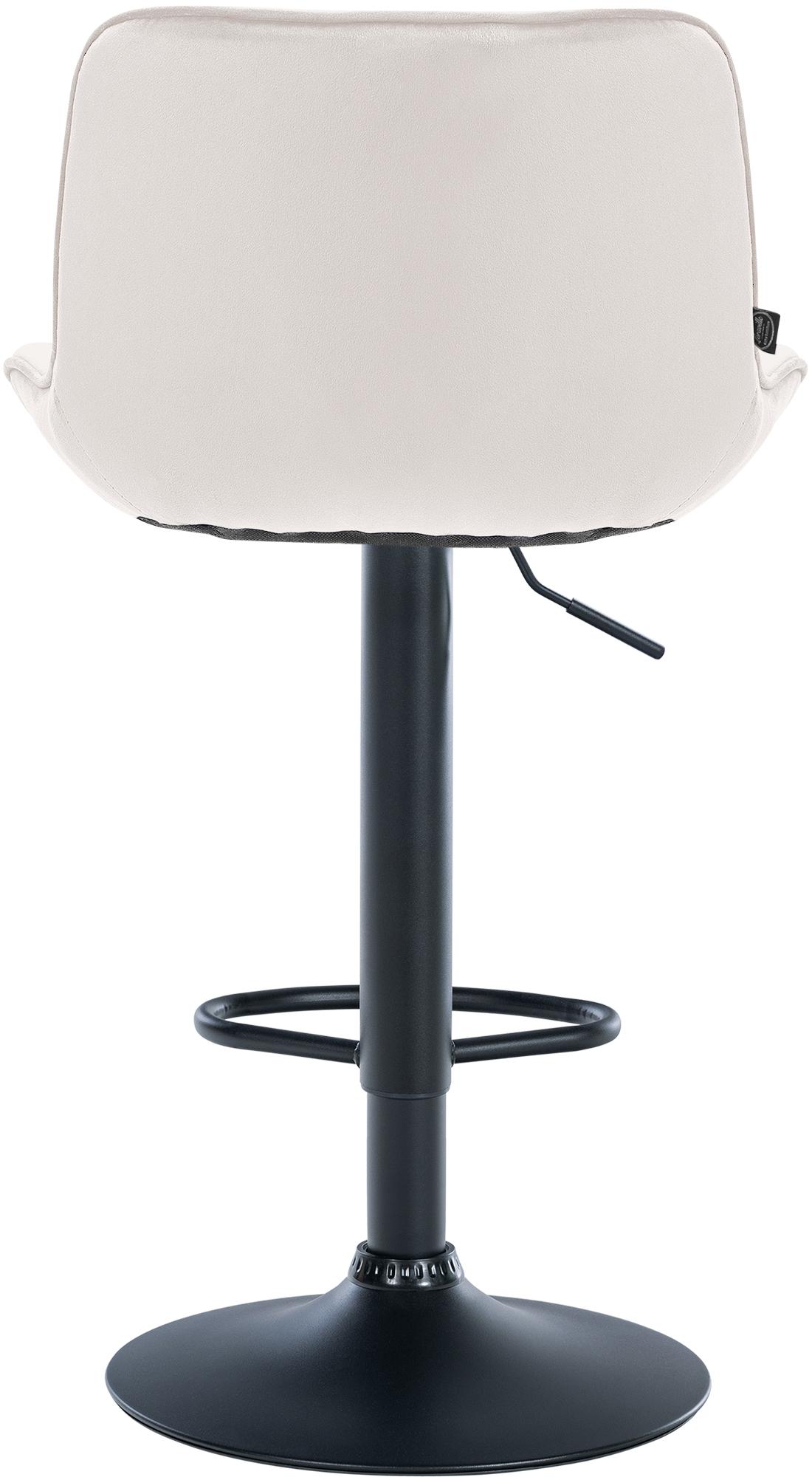 Set di 2 sgabelli da bar Vonore in velluto nero e crema, eleganti e regolabili in altezza per un design moderno.