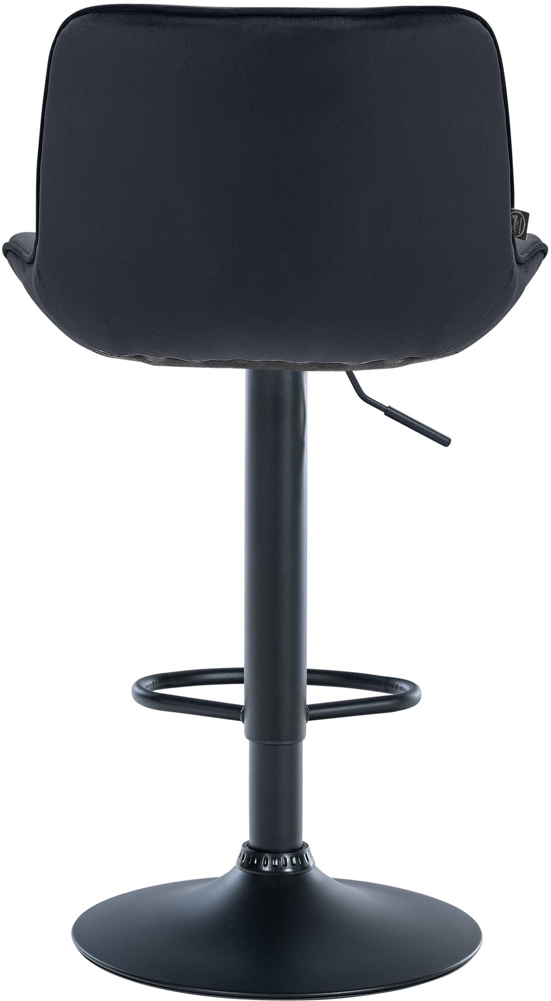 Set di 2 sgabelli da bar Vonore in velluto nero, regolabili in altezza, design moderno e funzionale per la tua casa.