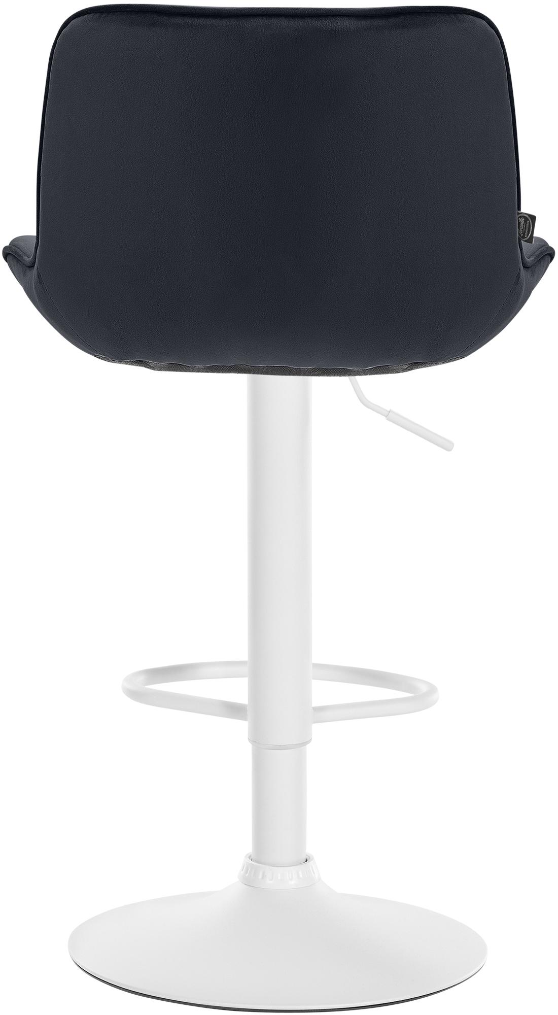 Set di 2 sgabelli da bar Vonore in velluto bianco e nero, design moderno e regolabile in altezza per un comfort elegante.