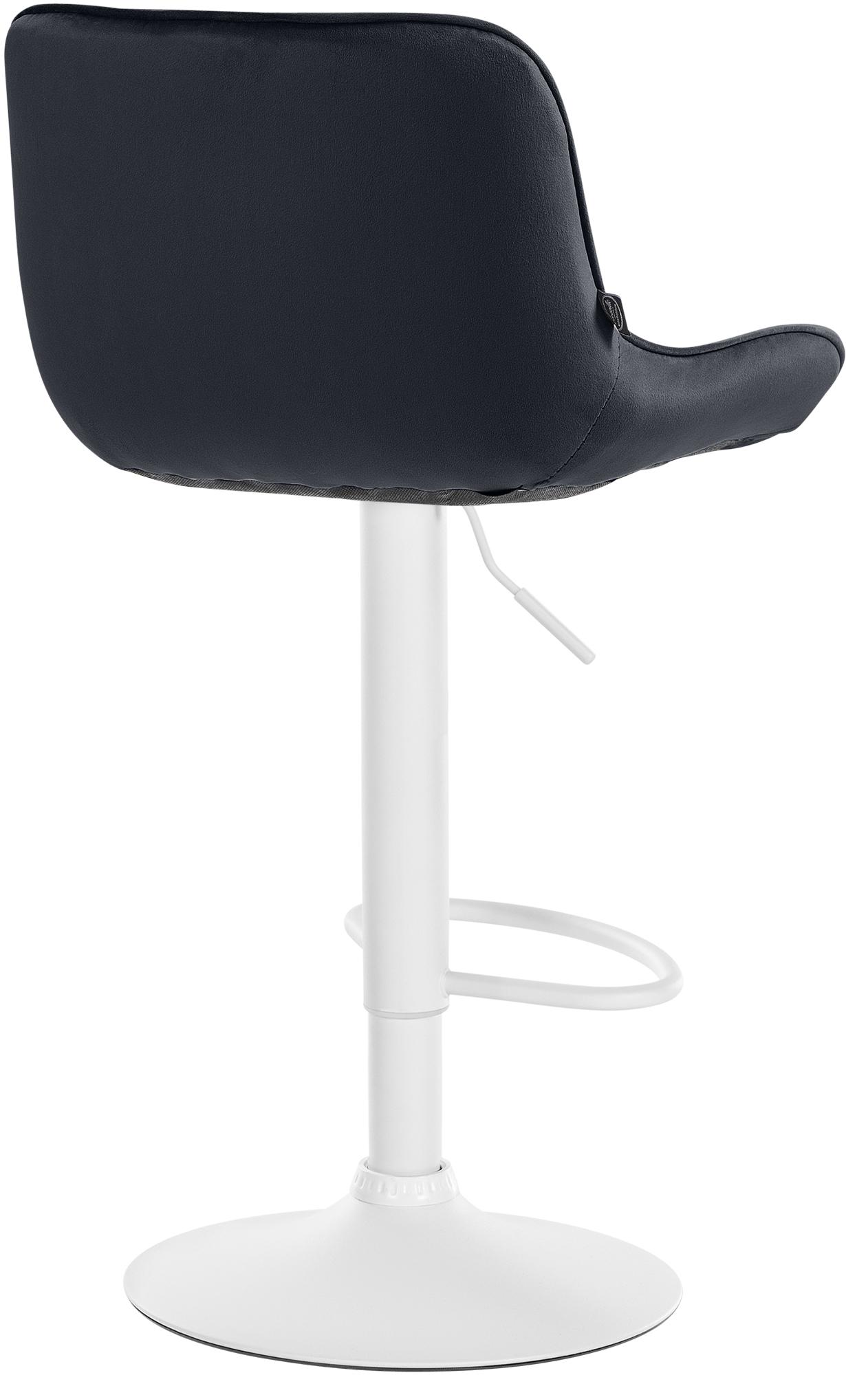 Set di 2 sgabelli da bar Vonore in velluto bianco e nero, design moderno e regolabile in altezza per un comfort elegante.